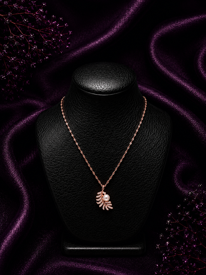 Pearl Leaf Pendant Chain