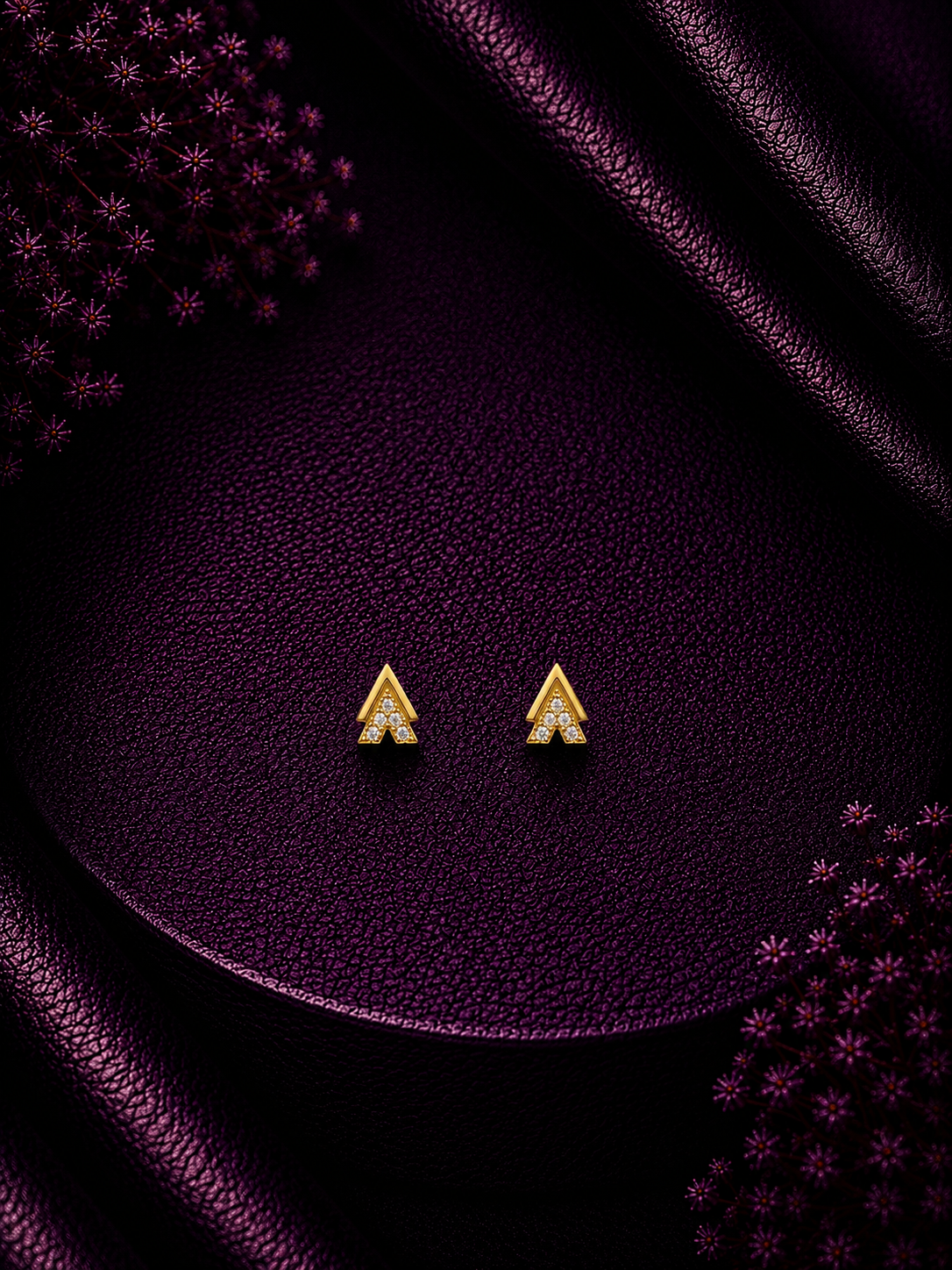 Golden Peak Stud Earrings