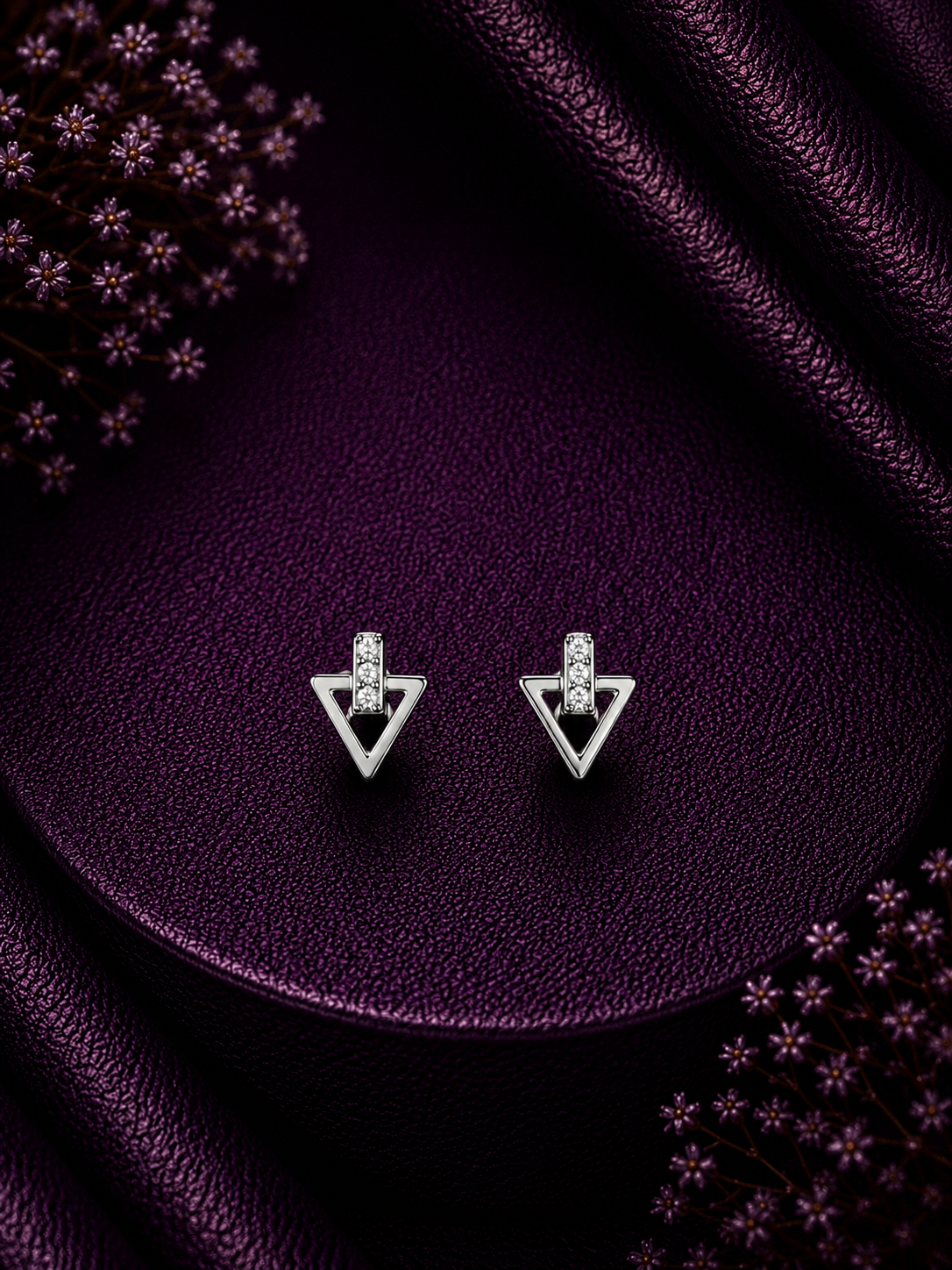 Modern Prism Triangle Stud Earrings