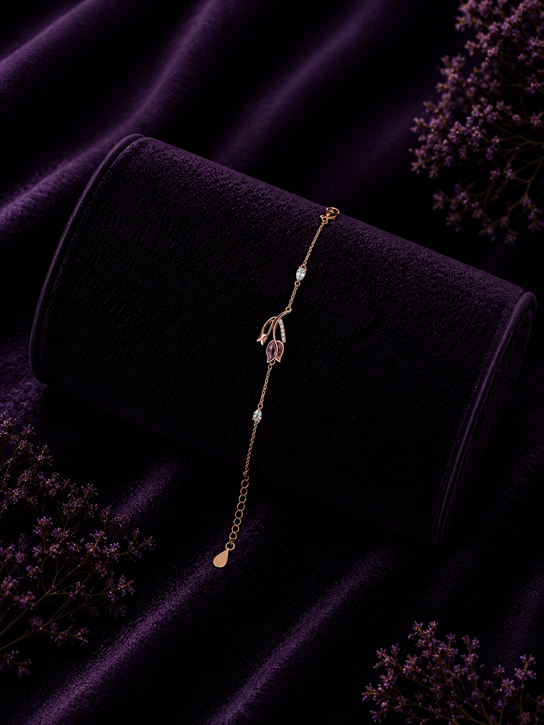 Tulip Lavender Bloom Bracelet